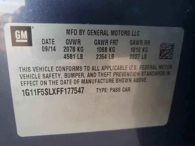 2015 CHEVROLET MALIBU LTZ - 1G11F5SLXFF177547