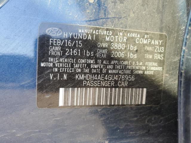 2016 HYUNDAI ELANTRA SE - KMHDH4AE4GU476956