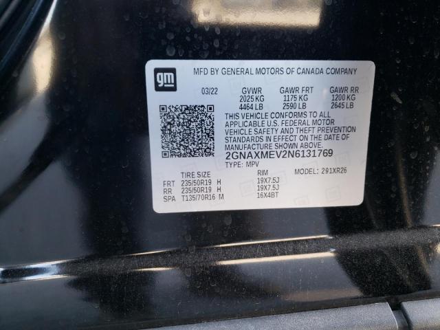2022 CHEVROLET EQUINOX RS 2GNAXMEV2N6131769