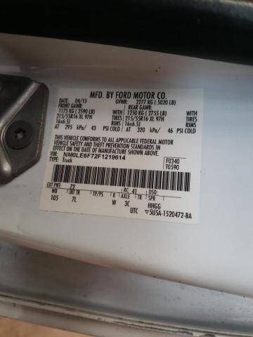 2015 FORD TRANSIT CO - NM0LE6F72F1219614