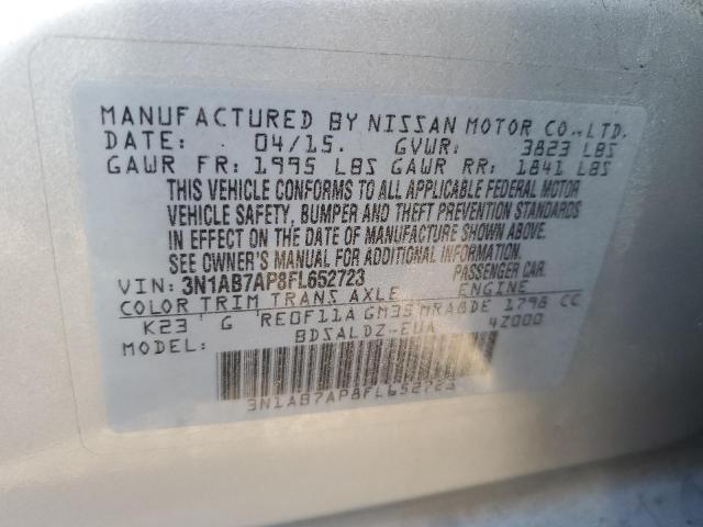 VIN 5UXKU6C59F0F94069 2015 NISSAN SENTRA no.12