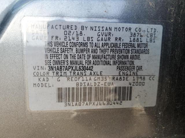 2018 NISSAN SENTRA S - 3N1AB7APXJL630442