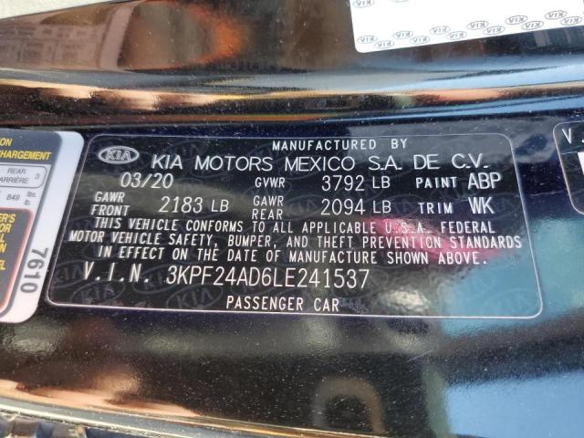 3KPF24AD6LE241537 KIA FORTE FE