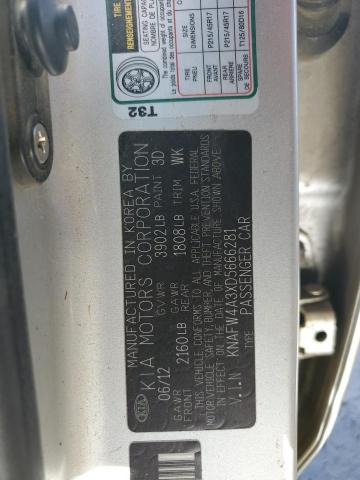 KNAFW4A3XD5666281 KIA FORTE SX