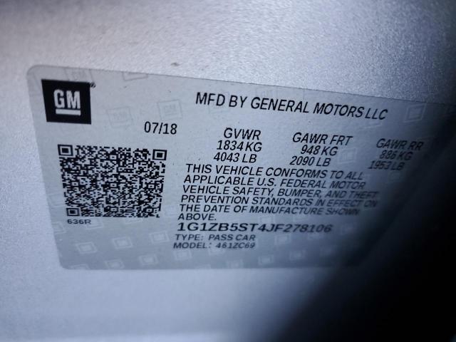 2018 CHEVROLET MALIBU LS - 1G1ZB5ST4JF278106