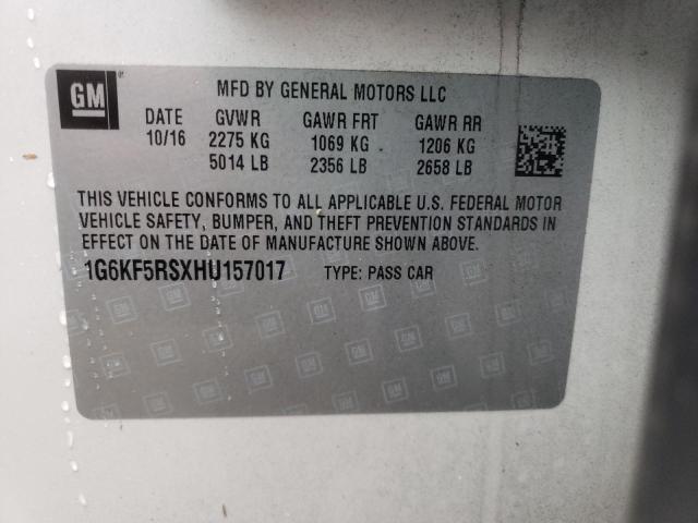 2017 CADILLAC CT6 PREMIU - 1G6KF5RSXHU157017
