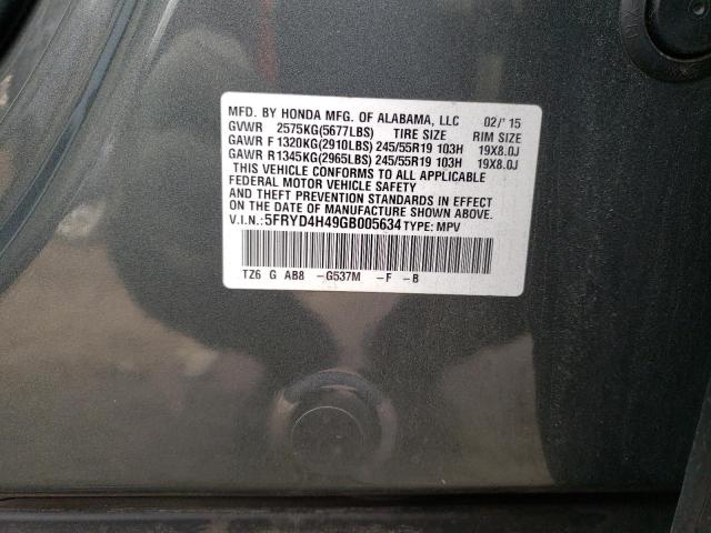 2016 ACURA MDX TECHNO - 5FRYD4H49GB005634