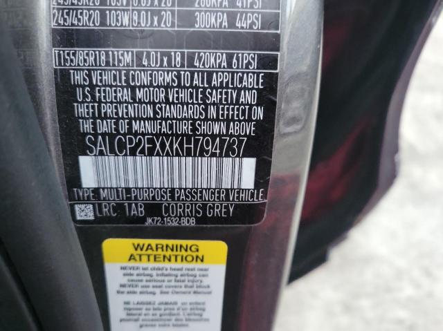 SALCP2FXXKH794737 Land Rover Discovery Sport Se