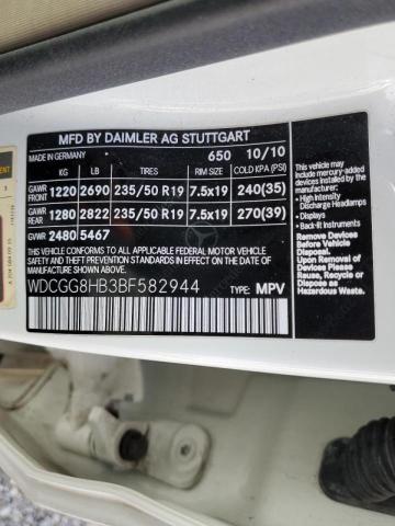 WDCGG8HB3BF582944 Mercedes-Benz Glk 350 4matic