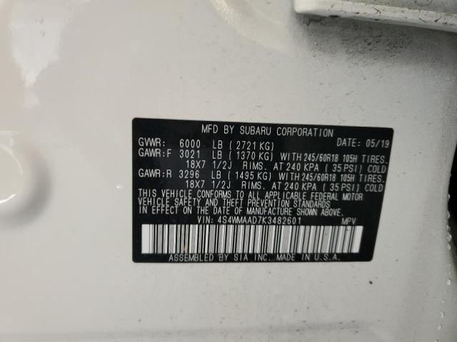 4S4WMAAD7K3482601 Subaru Ascent