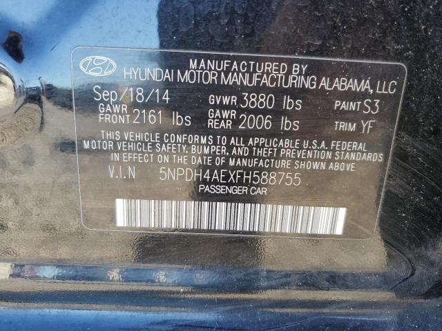 2015 HYUNDAI ELANTRA SE 5NPDH4AEXFH588755