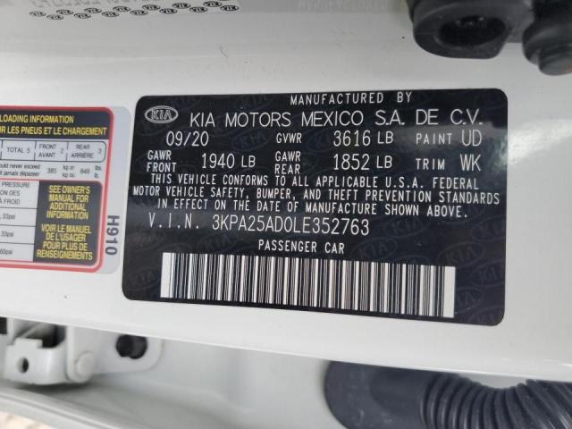 3KPA25AD0LE352763 KIA Rio