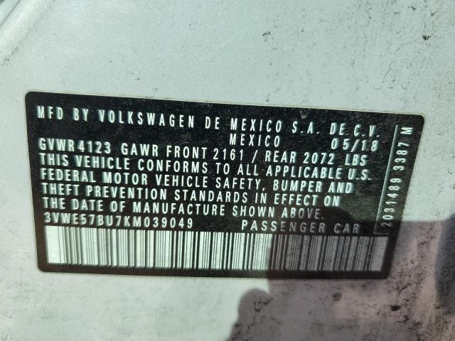 2019 VOLKSWAGEN JETTA SEL - 3VWE57BU7KM039049
