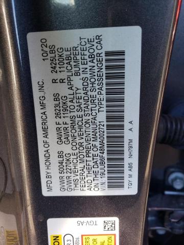 19UUB6F48MA002721 Acura Tlx Technology