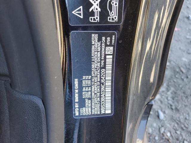 2022 BMW M4 COMPETI WBS33BA03NCJ64209