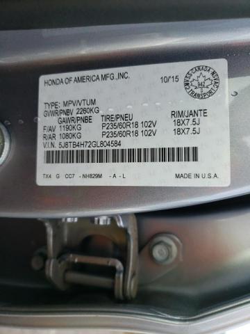 2016 ACURA RDX ADVANC - 5J8TB4H72GL804584
