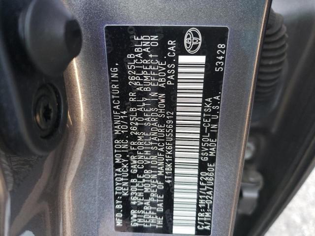 2015 TOYOTA CAMRY XSE 4T1BK1FK6FU556912