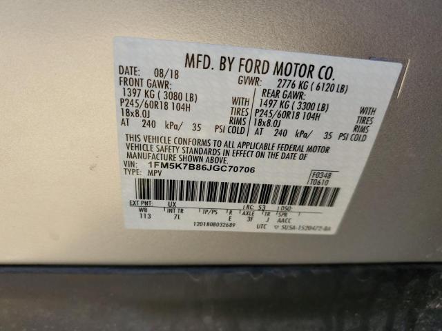 VIN 1HGCY1F37PA013749 2018 FORD EXPLORER no.12