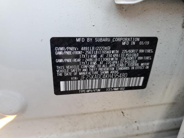 JF2SKAGC4KH495480 Subaru Forester Premium