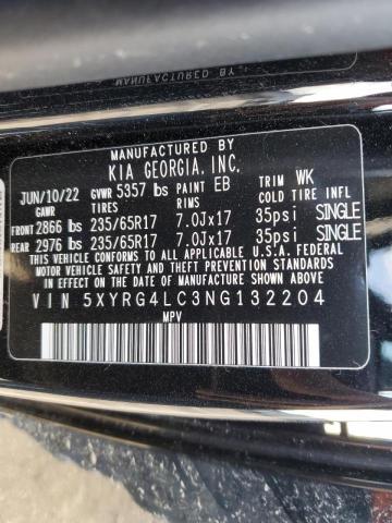 5XYRG4LC3NG132204 KIA SORENTO LX