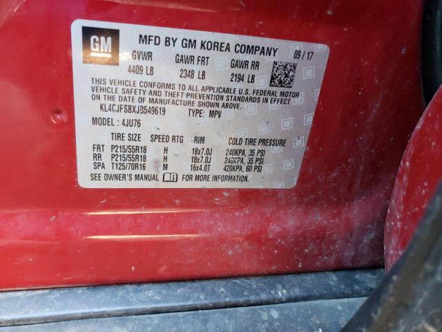 2018 BUICK ENCORE PRE - KL4CJFSBXJB549619