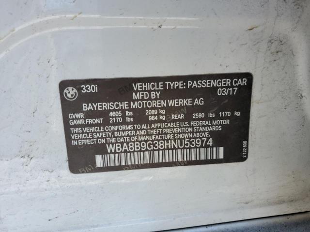 2017 BMW 330 I - WBA8B9G38HNU53974