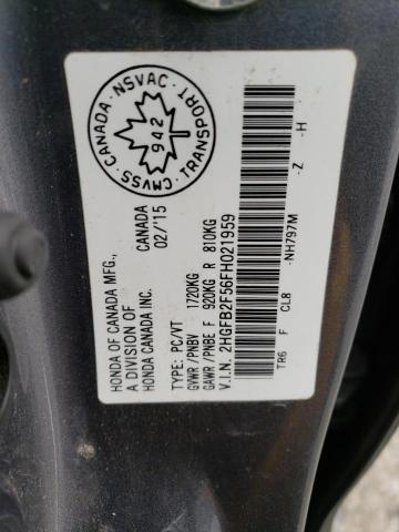 VIN 3KPF24AD6KE116374 2015 HONDA CIVIC no.12