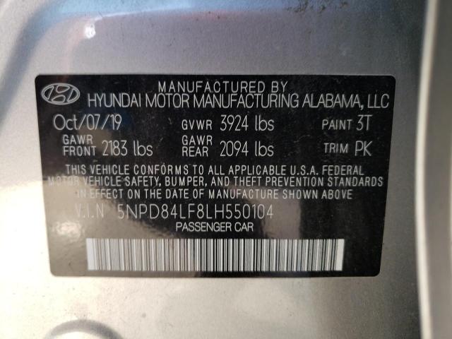 2020 HYUNDAI ELANTRA SE 5NPD84LF8LH550104