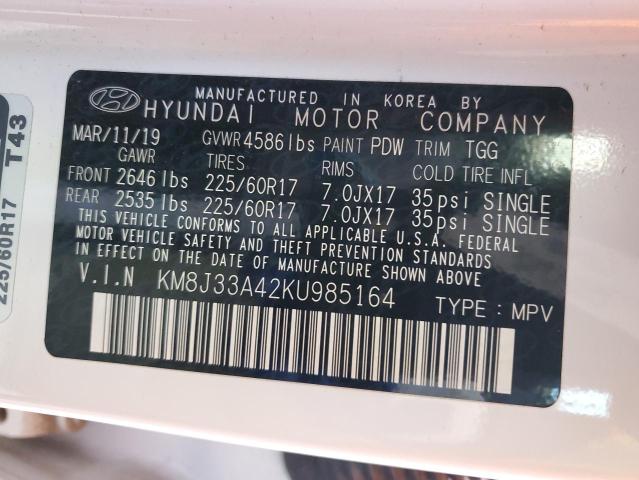 2019 HYUNDAI TUCSON LIM - KM8J33A42KU985164