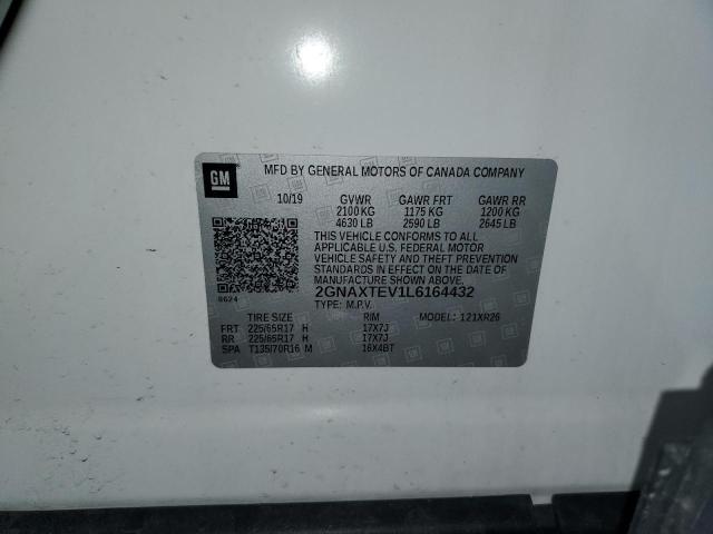 2020 CHEVROLET EQUINOX LT 2GNAXTEV1L6164432