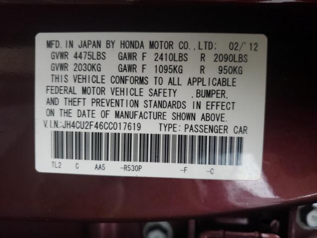JH4CU2F46CC017619 Acura TSX