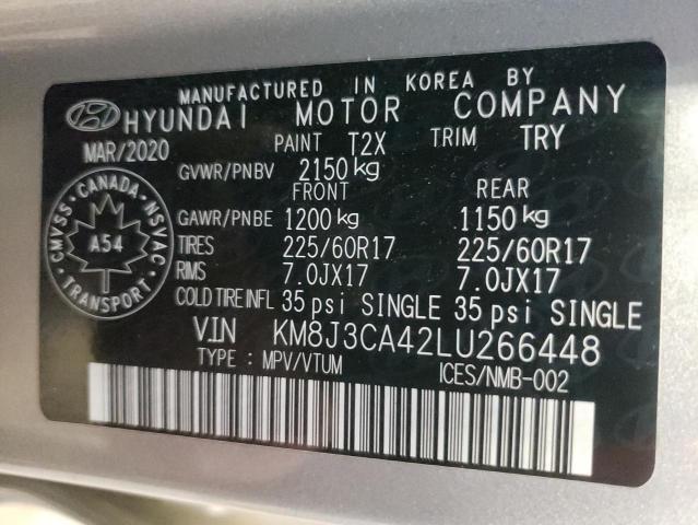2020 HYUNDAI TUCSON LIM - KM8J3CA42LU266448