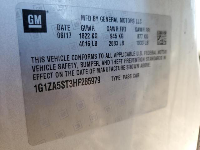 2017 CHEVROLET MALIBU L - 1G1ZA5ST3HF285979