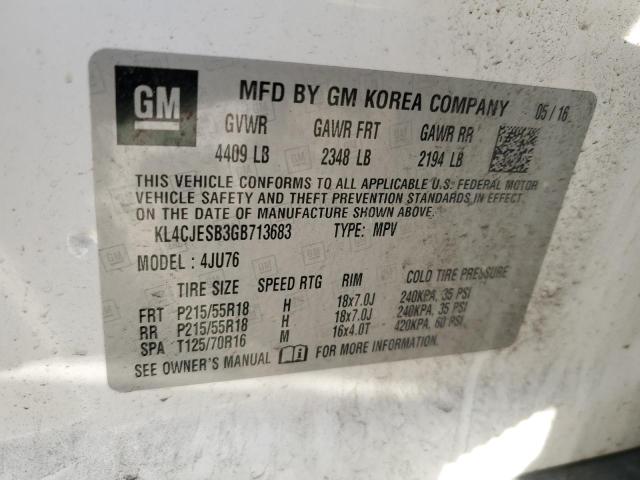 2016 BUICK ENCORE - KL4CJESB3GB713683