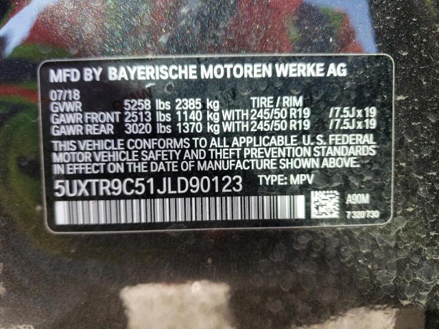 2018 BMW X3 XDRIVE3 - 5UXTR9C51JLD90123