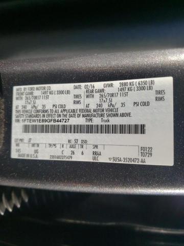 2016 FORD F150 SUPER - 1FTEW1E89GFB44727