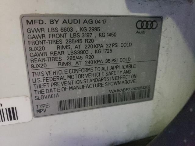 2017 AUDI Q7 PRESTIG - WA1VABF77HD054302