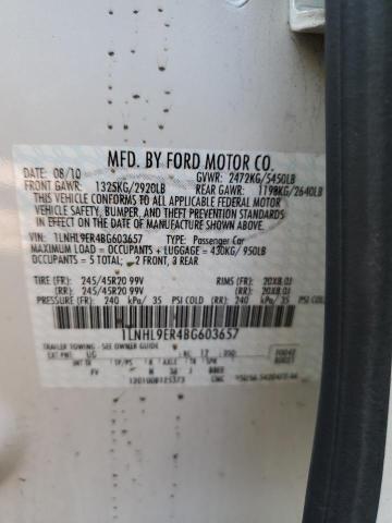 1LNHL9ER4BG603657 Lincoln MKS
