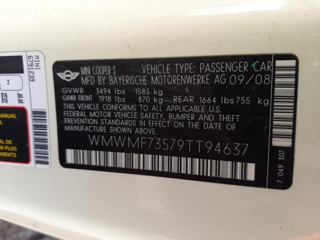WMWMF73579TT94637 Mini COOPER S