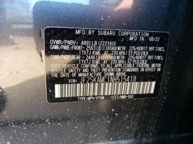 2022 SUBARU FORESTER W JF2SKAMC1NH515418