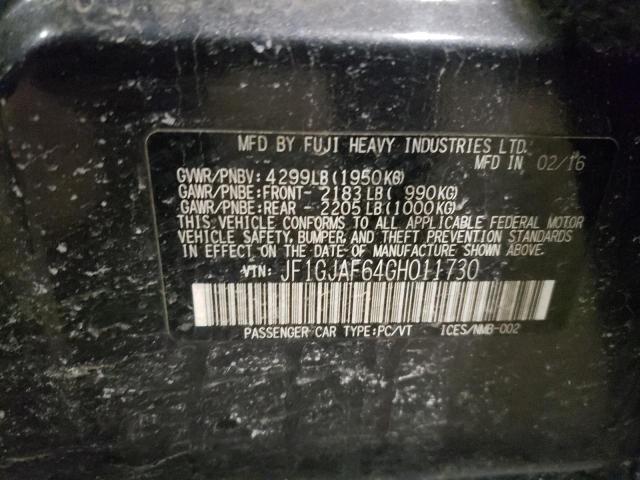 JF1GJAF64GH011730 Subaru Impreza Premium Plus
