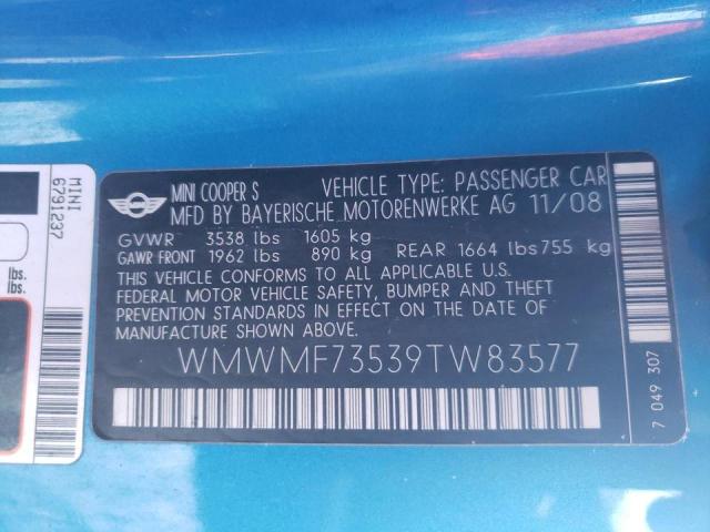 WMWMF73539TW83577 Mini COOPER S