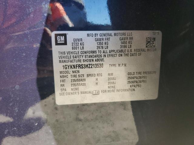 1GYKNFRS3HZ213530 Cadillac Xt5 Platinum