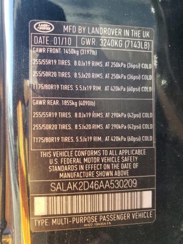 SALAK2D46AA530209 Land Rover LR4