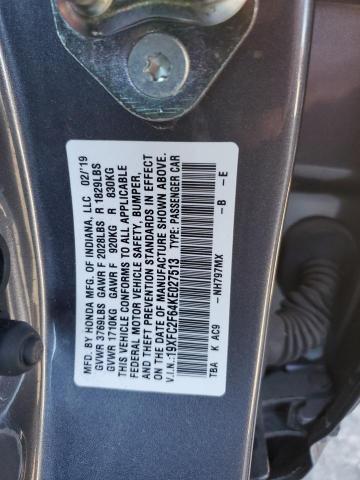 2019 HONDA CIVIC LX 19XFC2F64KE027513