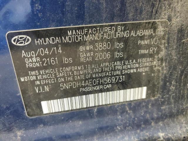 2015 HYUNDAI ELANTRA SE 5NPDH4AE0FH569731