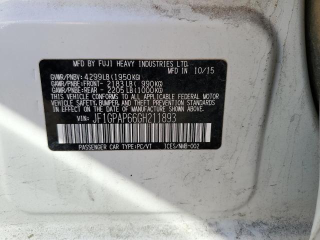 JF1GPAP66GH211893 Subaru Impreza Sport Premium