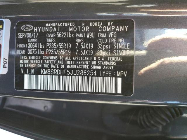 2018 HYUNDAI SANTA FE S - KM8SRDHF5JU286254