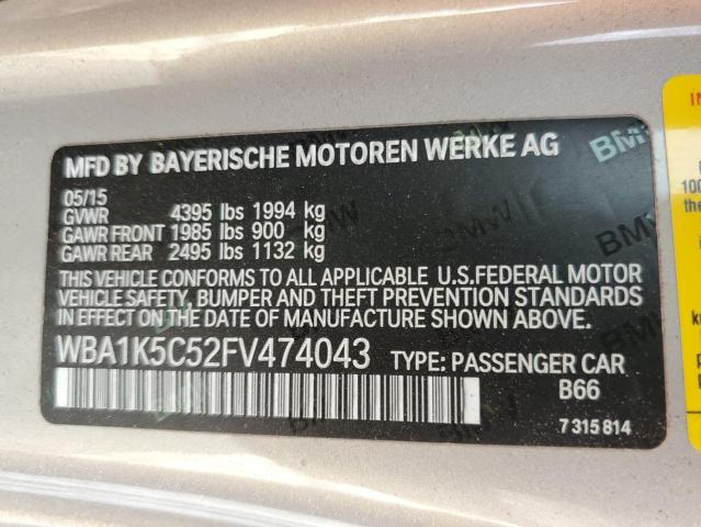 2015 BMW 228 I WBA1K5C52FV474043