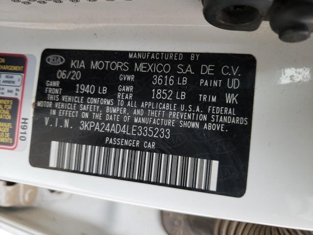 3KPA24AD4LE335233 KIA RIO LX